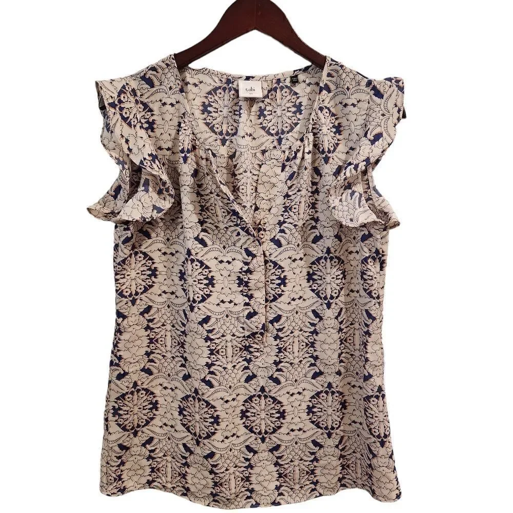 Cabi Stevie Flutter Tunic top style 3074.  EUC Small